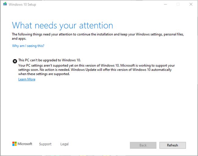因为系统设置不对 微软阻止部分用户升级到Windows 10 2020年5月更新
