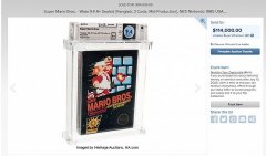 超级马里奥兄弟游戏卡带拍出11.4万美元 成售价最高游戏