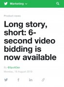 推特新推出短视频广告竞价方案：不看到6s不要钱