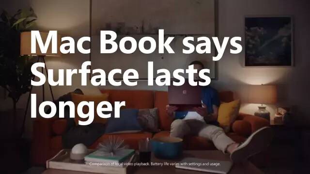 Mac Book说：“Surface续航时间比较久”丨一周V案例