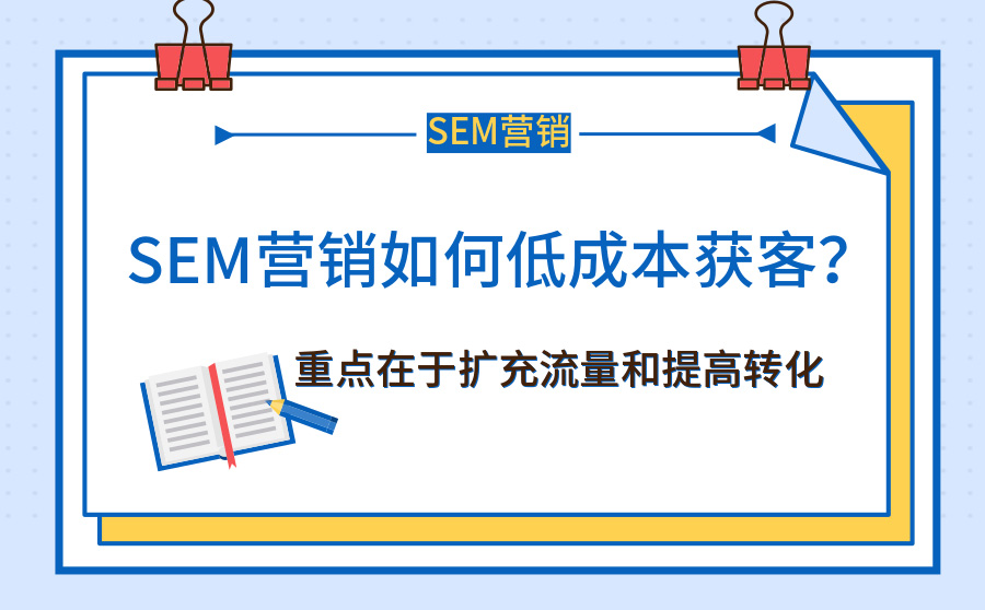 SEM营销如何低成本获客？重点在于扩充流量和提高转化