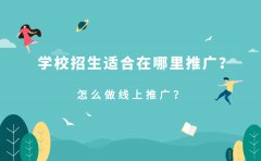 学校招生适合在哪里推广？怎么做线上推广？