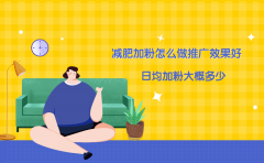 减肥加粉怎么做推广效果好？日均加粉大概多少？