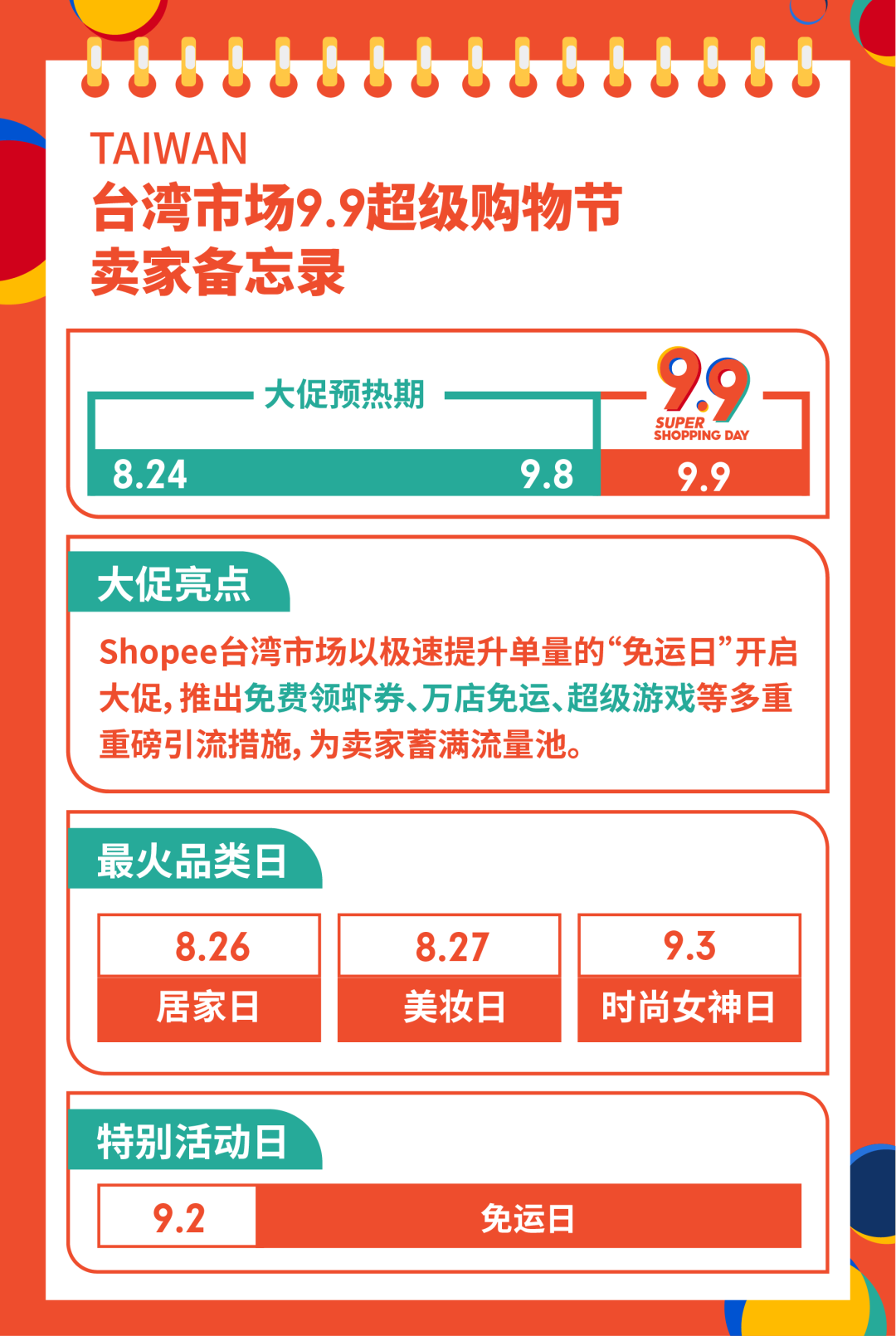 备战9.9! 大促品类日、热卖商品及热搜词攻略(马台菲泰)