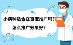 小病种适合在百度推广吗？怎么推广效果好？