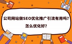 公司网站做SEO优化推广引流有用吗？怎么优化好？