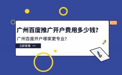 广州百度推广开户费用多少钱？广州百度开户哪家更专业？