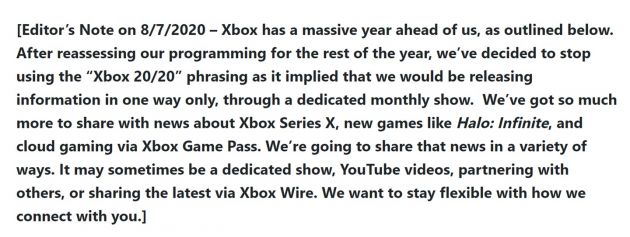 刚公布就惨遭烂尾，微软放弃 Xbox 20/20 宣传品牌
