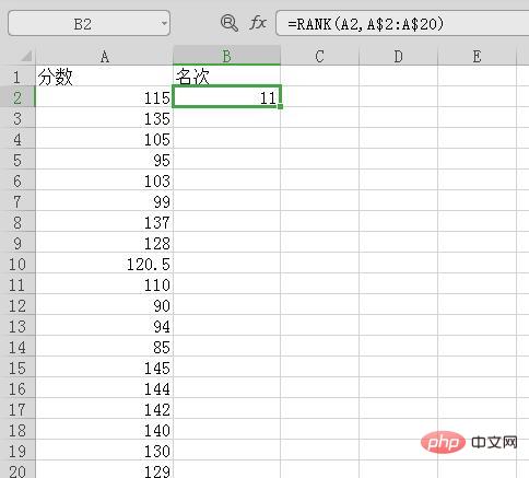 excel rank函数怎么用