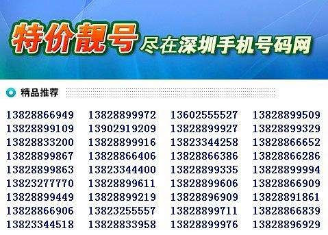 深圳各地段固定电话号码的开头数字都是什么？