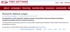 RMS 从自由软件基金会与 MIT 离职