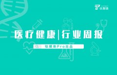 医疗健康行业周报：第35周全球投融资共收录37起，总额约122亿元