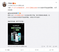 Redmi K30至尊纪念版每次开售秒没 现开启全款预售：2499元