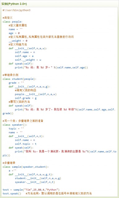 云计算开发学习笔记：Python3 类的继承与多继承