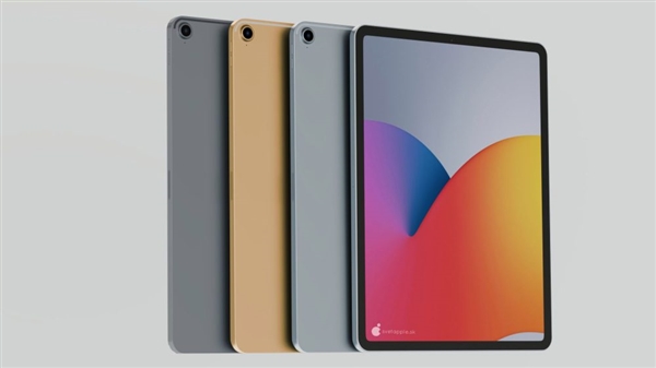 iPad Air 4 360度渲染图曝光：窄边框+Face ID、颜值焕然一新