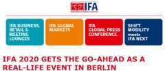 2020年IFA特别版展会开幕在即 主要针对专业访客