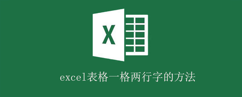 excel表格一格两行字的方法