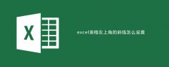excel表格左上角的斜线怎么设置