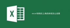 excel表格左上角的斜线怎么设置