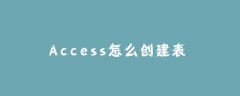 Access怎么创建表？