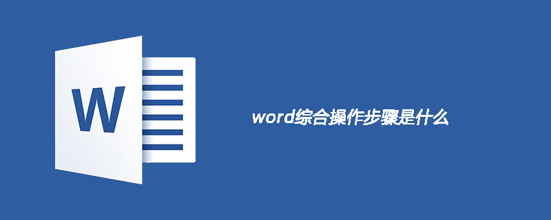 word综合操作步骤是什么