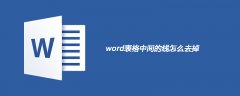 word表格中间的线怎么去掉