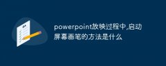 powerpoint放映过程中,启动屏幕画笔的方法是什么