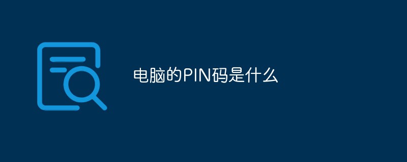 电脑的PIN码是什么