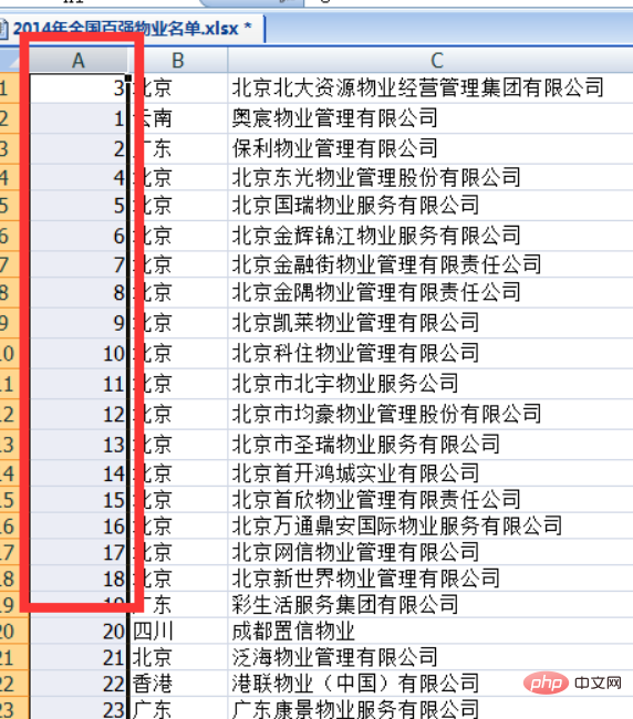 Excel怎么以某一列为准排序？