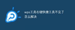 wps工具右键快捷工具不见了怎么解决