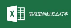表格里斜线怎么打字