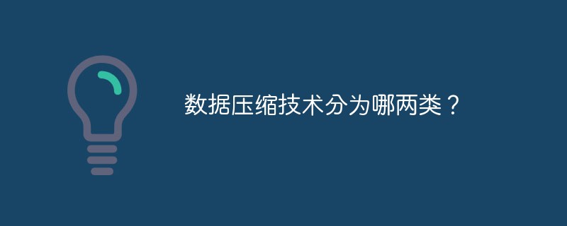 数据压缩技术分为哪两类？