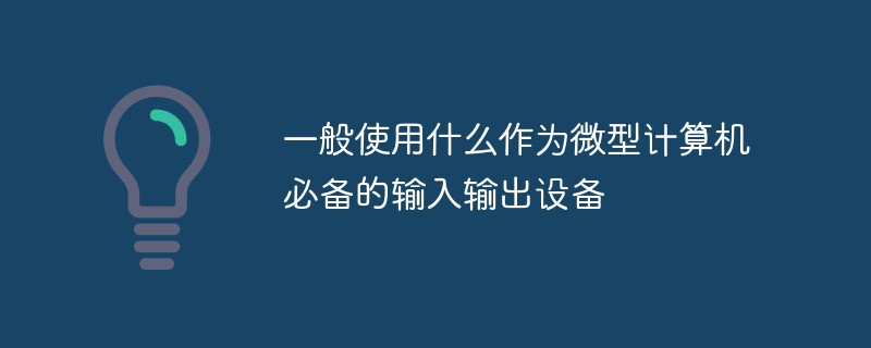 一般使用什么作为微型计算机必备的输入输出设备