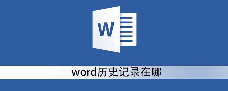 word历史记录在哪