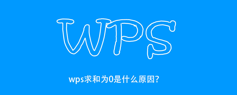 wps求和为0是什么原因