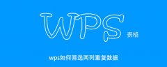 wps如何筛选两列重复数据