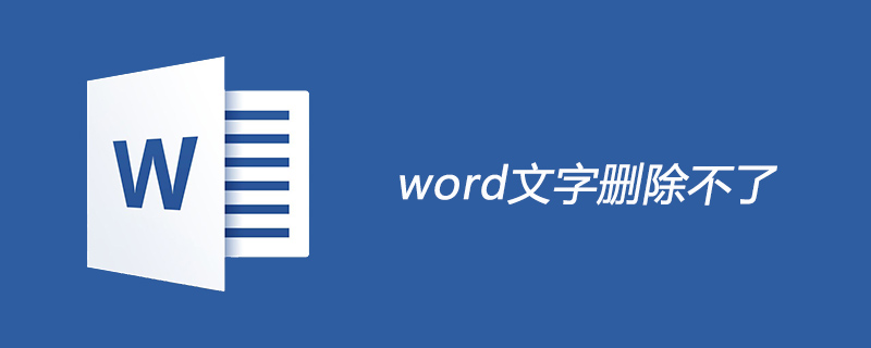 word文字删除不了解决方法