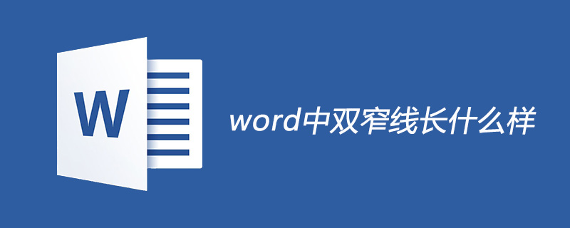 word中双窄线长什么样