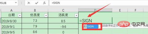 Excel符号函数sign的使用教程