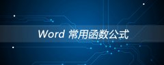 Word 常用函数公式