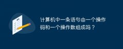 计算机中一条语句由一个操作码和一个操作数组成吗？