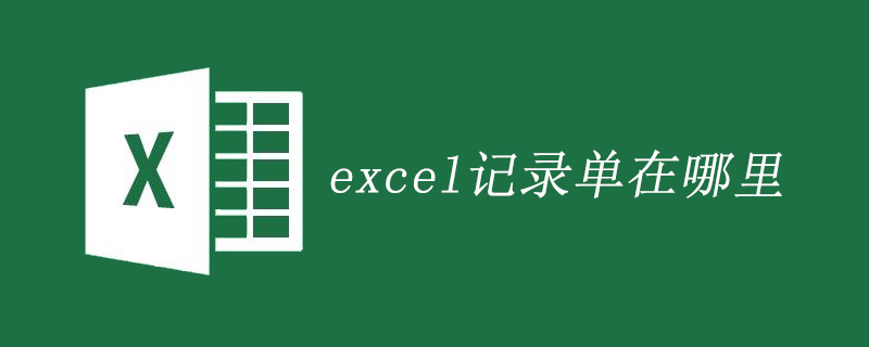 excel记录单在哪里