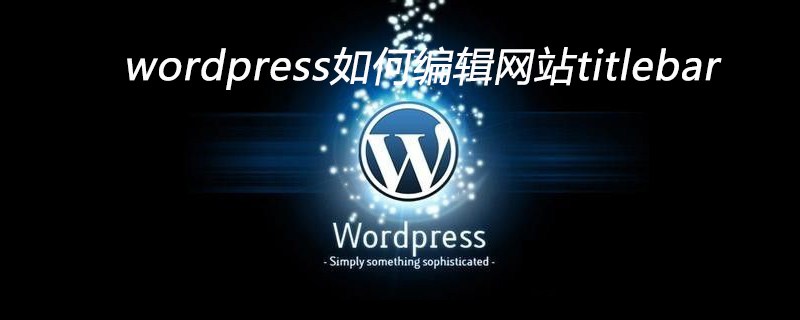 wordpress如何编辑网站titlebar