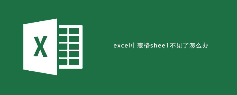 excel中表格sheet1不见了怎么办