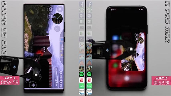 三星Note20 Ultra、iPhone 11 Pro Max速度对比：安卓依然没有苹果快