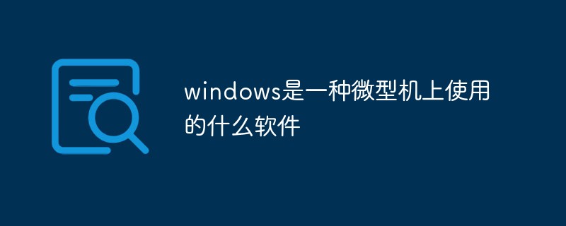 windows是一种微型机上使用的什么软件