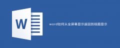 word从全屏显示返回到视图显示的快捷键是什么