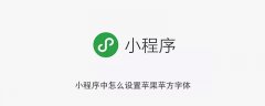 小程序中怎么设置苹果苹方字体