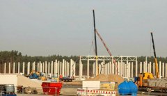 特斯拉柏林超级工厂总装厂房屋顶钢结构已开始搭建