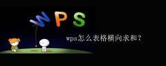 wps怎么表格横向求和？